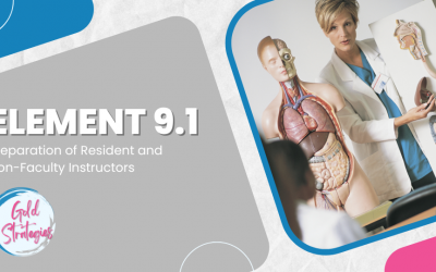 Element 9.1: Preparation of Resident and Non-Faculty Instructors