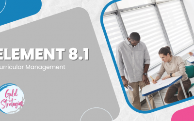 Element 8.1: Curricular Management